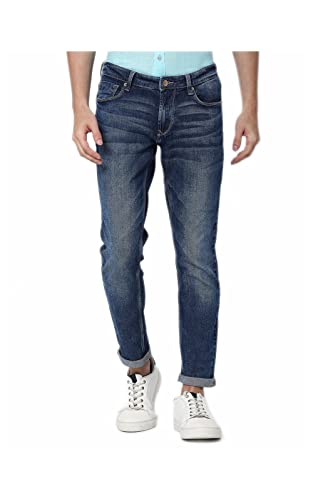 Spykar Blue Coloured Mens Jeans (Size: 34)-Ecskn-01Bb-058 Mid Blue