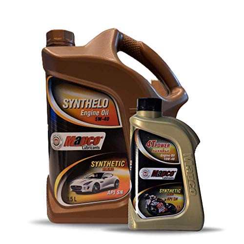Mapco Allrounder Oil Set (suitable for both Car & Bikes) (Mapco Synthlo 5W40-3.5 Litre) & (Mapco 4T Power Advance 10W40-1 litre)
