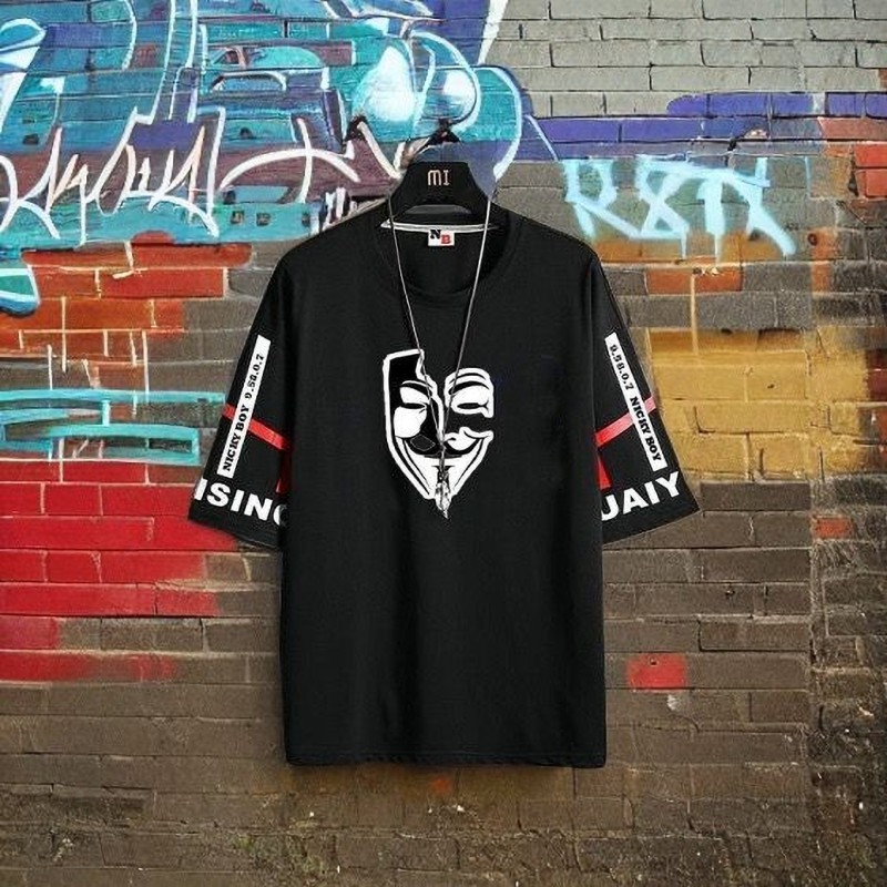 Nb Nicky Boy Printed Men Round Neck White T-Shirt