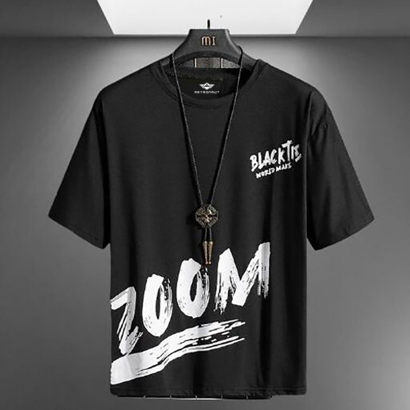 Metronaut Printed Men Round Neck Blue, Grey T-Shirt