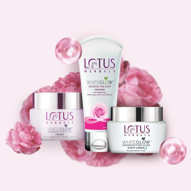 Lotus Herbals Whiteglow Advanced Pink Glow Combo Is A Perfect Regime(3 Items In The Set)