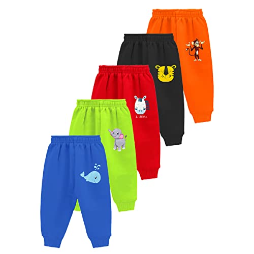 Kuchipoo Regular Fit Baby Boys and Baby Girls Pyjamas – Pack of 5 (Multicolor, 3-6 Months, PAJ-132)