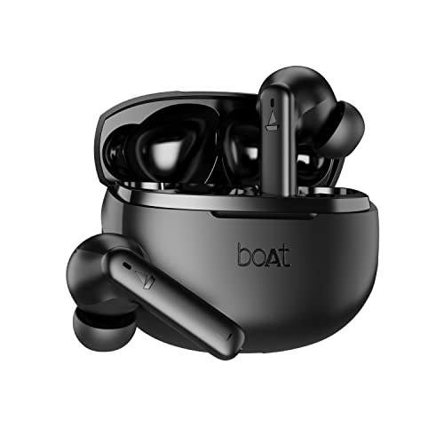 Boat Airdopes Atom 81 Tws Earbuds With Upto 50H Playtime, Quad Mics Enx™ Tech, 13Mm Drivers,Super Low Latency(50Ms), Asap™ Charge, Bt V5.3(Opal Black)