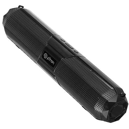 PTron Newly Launched Fusion Beam 16W Bluetooth 5.0 Speaker, up to 19Hrs Playback Time, Soundbar for Phone/TV/Laptop/Tablets/Projectors, Aux/TF Card/USB Drive Playback & TWS Function (Black)