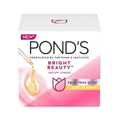 POND’S Bright Beauty SPF 15 PA ++ Day Cream 50 g, Non-Oily, Mattifying Daily Face Moisturizer – With Niacinamide to Lighten Dark Spots for Glowing Skin