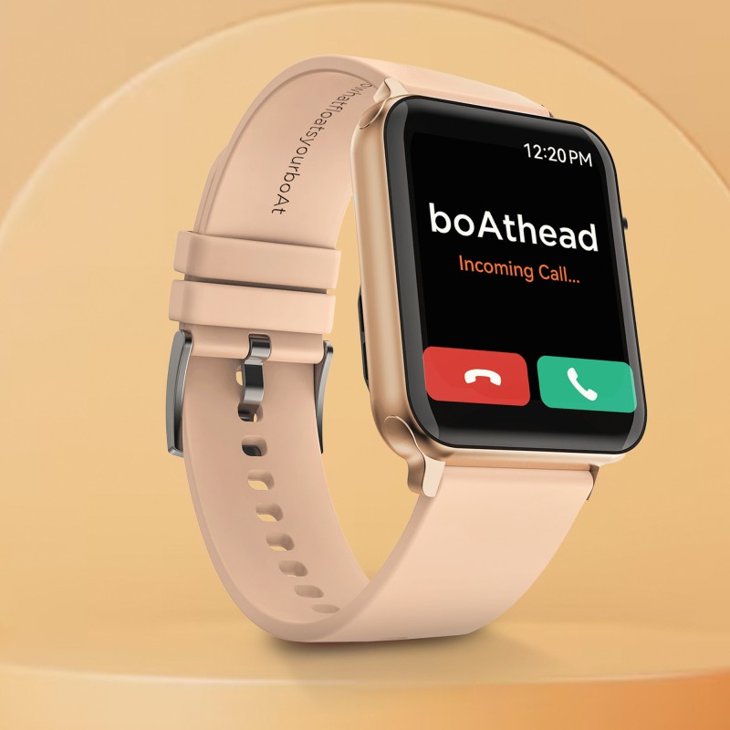 boAt Storm call 1.69 inch HD display with Bluetooth Calling & 550 Nits Brightness Smartwatch(Cherry Blossom Strap, Free Size)