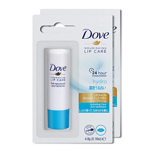 Dove Hydro Nourishing Lip Care with with aloe vera oil and vitamin E,Long lasting Lip Balm,24 hours Hydration, Imported,4.8gm,PO2, Blue