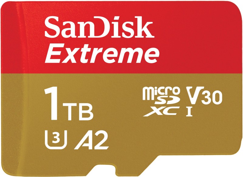 SanDisk Extreme 1 TB MicroSD Card Class 10 190 MB/s  Memory Card