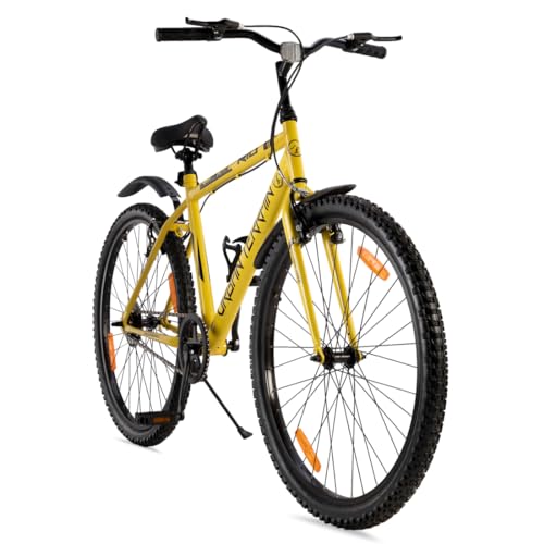 Urban Terrain Rio Cycle/Bicycle City Bike 27.5T Single Speed Bike with Complete Accessories Cycle for Men/Boys (UT7002S27.5,Yellow,Black)