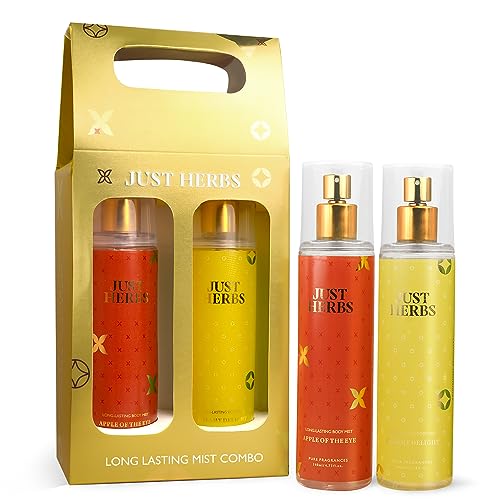 Just Herbs Body Mist Spray for Men and Women With Long Lasting Fragrance Perfume Combo – Fresh & Floral (2 x140ml)