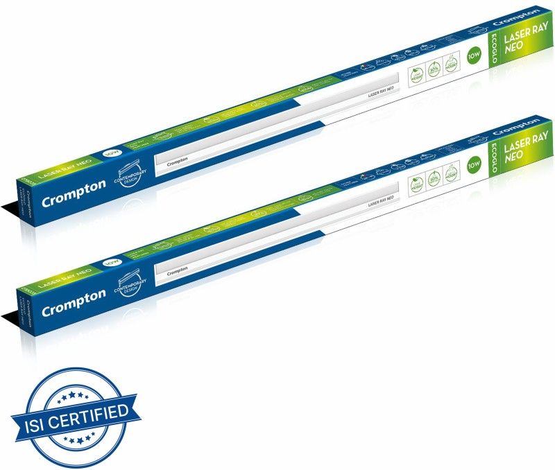 Crompton Laser Ray Neo 10W Straight Linear LED Tube Light(White, Pack of 2)