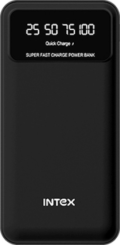 Intex 20000 mAh 22 W Power Bank(Coal Black, Lithium Polymer, Fast Charging for Mobile)