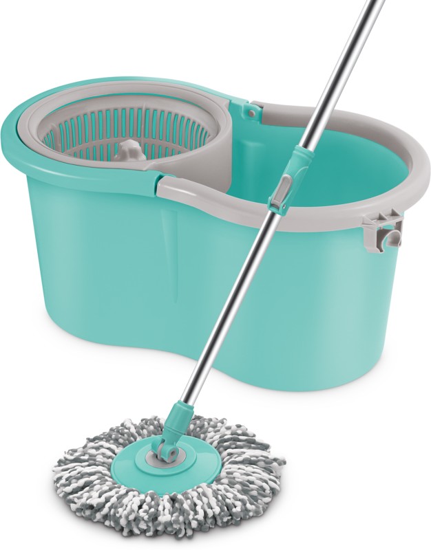 Spotzero by Milton Ace Spin Mop Mop Head and Rod(Green)