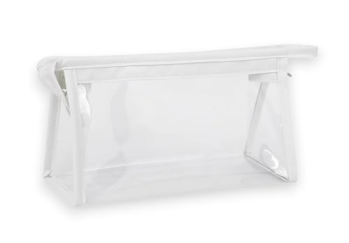 GLUN® Transparent Stationary Pouch with Zipper Closing, Organizer for School, Collage, Office, Cute Cosmetic Bag for Women, Multi-Purpose Pouch Pack of 1 (DS-Pack of 1)