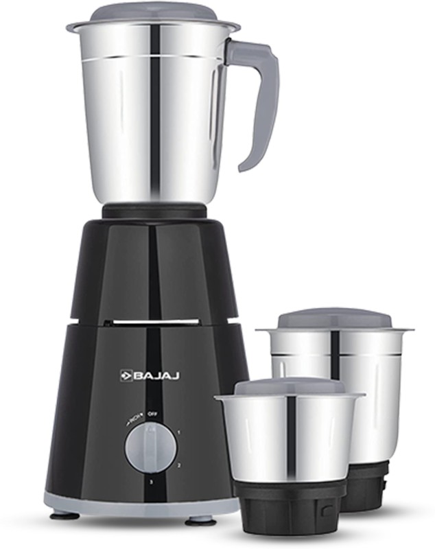 BAJAJ 410569 GX 1 500 W Juicer Mixer Grinder (3 Jars, Black)