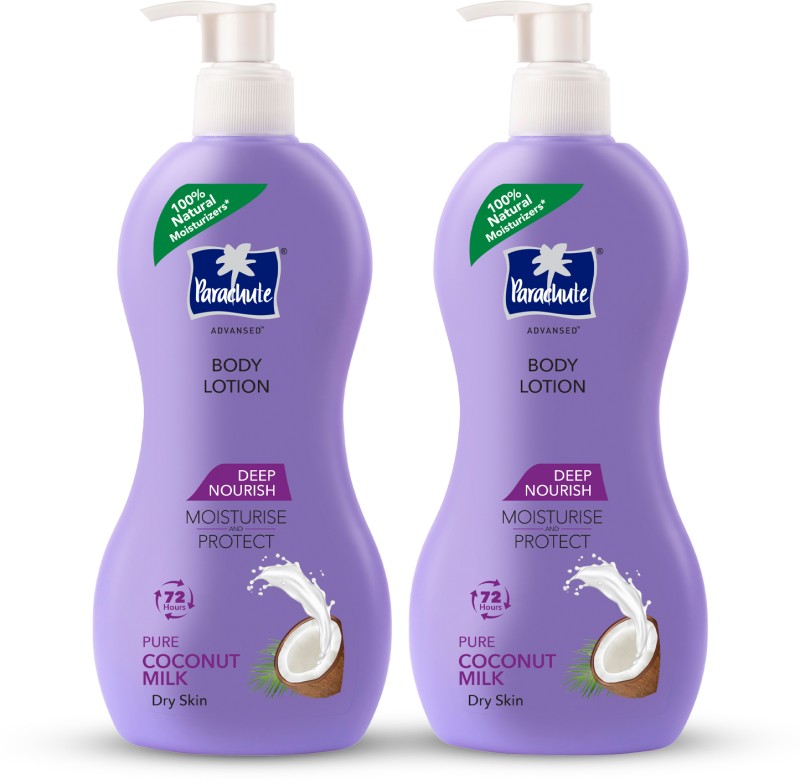 Parachute Advansed Deep Nourish Body Lotion for Women & Men, 100% Natural, 72h Moisturisation(800 ml)