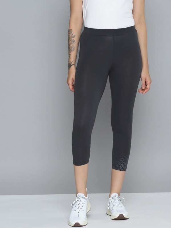 HRX by Hrithik Roshan Solid Women Grey Tights