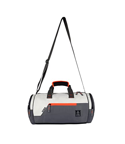 Gear Polyester Cross Training 22L Medium Water Resistant Travel Duffle Bag/Gym Bag/Sports Duffle For Men/Women – Grey Orange, 23.5 x 74 x 23.5 Centimeters