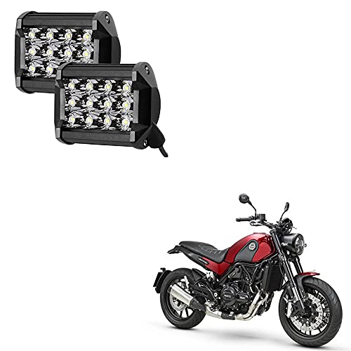 Auto Pearl 12 LED Bar Light Universal Bike Car Fog Light – Hi Power – SMD LED Bar Light for Off Roading Bikes Cars SUV ATV – Fitting for – Benelli Leoncino 500 Set of 2 (48W)