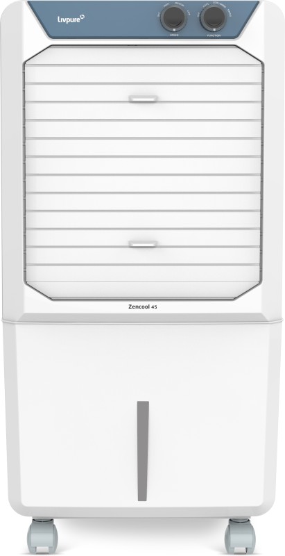 LIVPURE 45 L Room/Personal Air Cooler(White and Blue, ZENCOOL-45L)