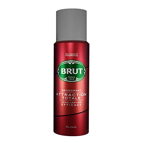 Brut Attraction Totale Deodorant Body Spray for Men, Masculine Long-Lasting Deo with Woody Fragrance, Imported (200ml)