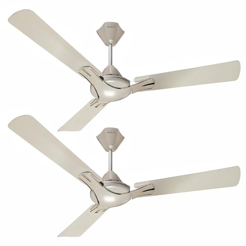 Havells 1200mm Nicola Energy Saving Ceiling Fan (Pearl White Silver, Pack of 2)