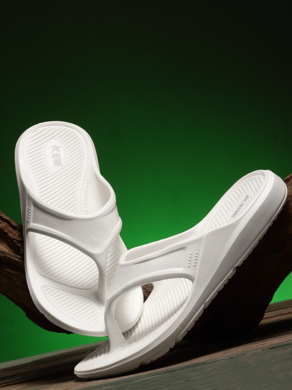 REFOAM Men OZTO-01 |EVA | Slip-On | Solid | Casuals | Ortholite | Outdoor Slippers(White 7)