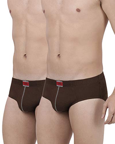 one8 by Virat Kohli Men’s Regular Solid Brief (101- Brown_M)