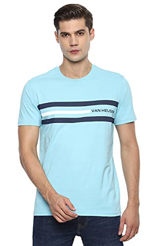 Van Heusen Men’s Solid Regular T-Shirt (VSKCURGBZ06257_Multicolor 7 XL)