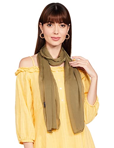 AND Women’s Rayon A-Line Mini Dress (SS22AG078DRCD_Yellow_8)