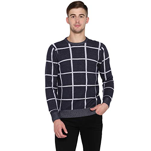 Red Tape Men’s Cotton Turtle Neck Sweater (RFW0224_Navy_M_Navy_M)