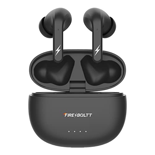 Fireboltt Fire Pods Vega 811 TWS earbuds with captivating RGB lights, Bluetooth 5.3, Gaming Mode, Quad Mic ENC, and voice assistance (Black)