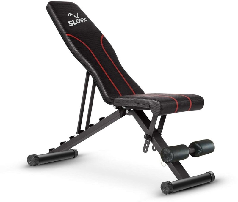 SLOVIC Home Gym 3 in 1 Adjustable Incline, Decline, Flat Bench Multipurpose Fitness Bench