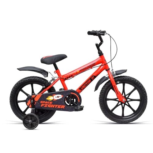 VECTOR 91 Space Fighter 16T Red Single Speed 10.5 Inch Frame – Unisex Kids Cycle