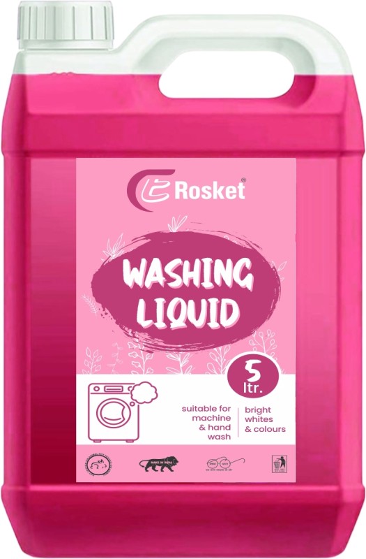 EROSKET Washing machine liquid detergent top load and front load -pink (5 Ltr) Multi-Fragrance Liquid Detergent(5 L)