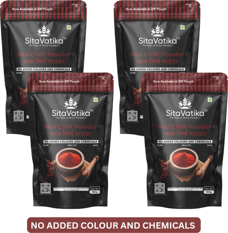 SITAVATIKA Red Chilli Powder(4 x 100 g)