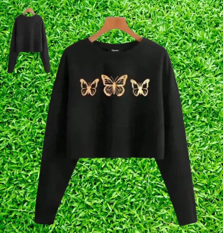 RS TRADER Casual Printed Women Black Top