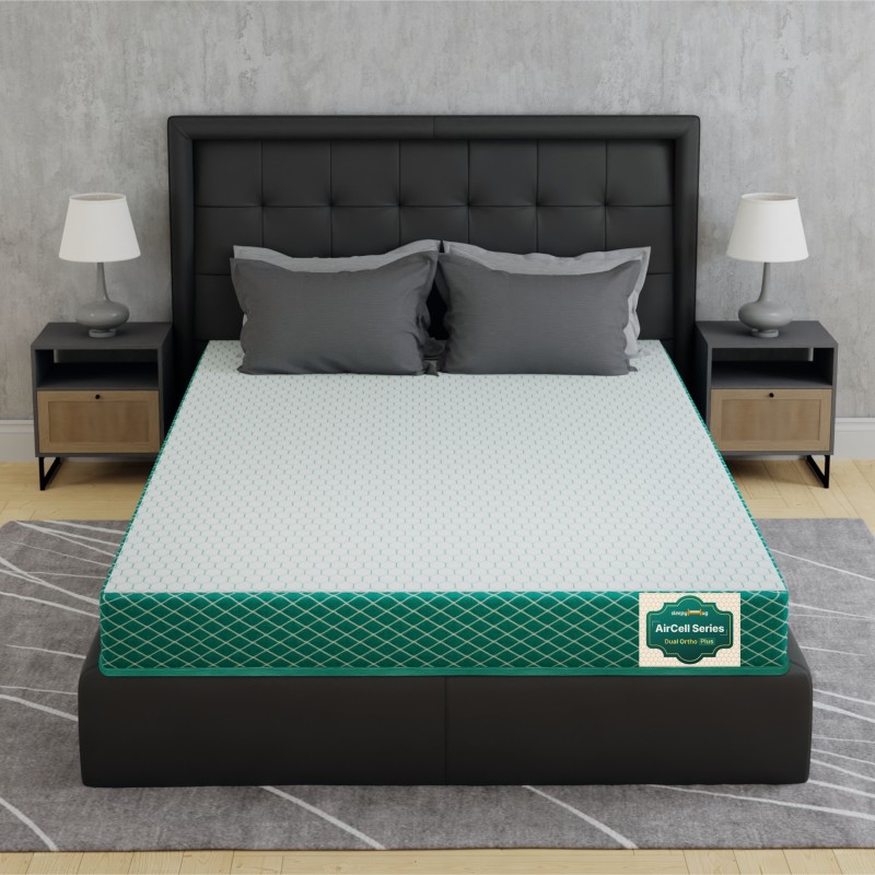 SleepyHug AirCell Series Dual Ortho Reversible Orthopedic 2-layer Honeycomb Grid Foam 6 inch Queen High Resilience (HR) Foam Mattress(L x W: 72 inch x 60 inch)