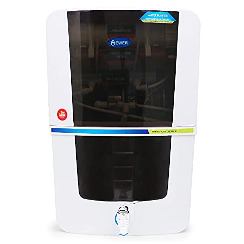 Ewer 12 Stage RO Water Purifier with RO+UV+UF+TDS Controller & Mineral Cartridge 12 litre water Storage tank Electrical Water Purification