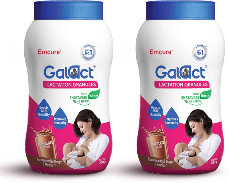 Galact Lactation granules-Increase breast Milk quantity-shatavari–Chocolate Flavor-400g(Pack of 2)