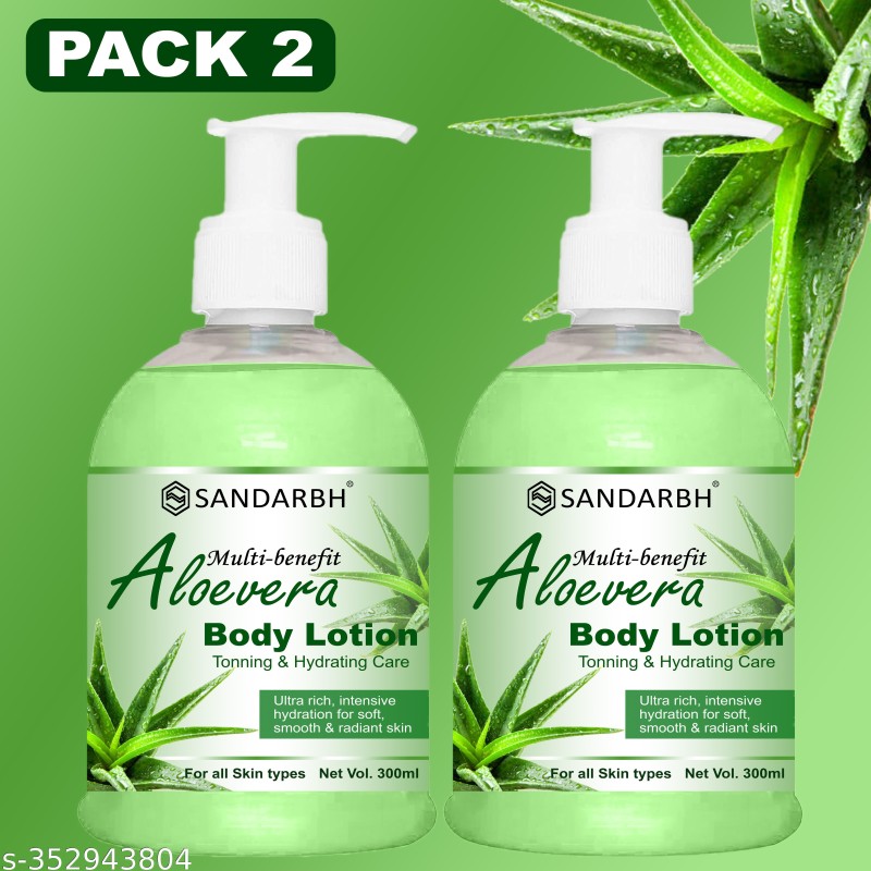 Sandarbh Alovera Lotion Effective For Hydrating Dry Skin And Providing Long-Lasting(300 ml)