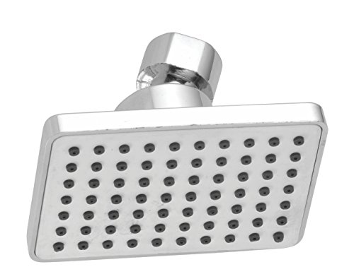 Kamal Shower Sail Overhead Shower Without Arm with Touch-Clean | Square Shape | Wall Mounted | Polished Chrome – Silver (Pack of 1)