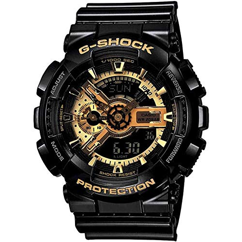 Casio G-Shock GA-110GB-1ADR Black & Gold Analog-Digital Dial Black Resin Strap Men’s Watch Shock and 200M Water Resistant G339