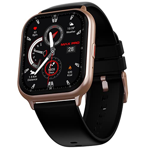 TAGG Verve MAX with 1.78 inch IPS Display, Real Spo2, 24 * 7 Heart and Blood Rate Monitoring, Female Health Tracking || Black Red