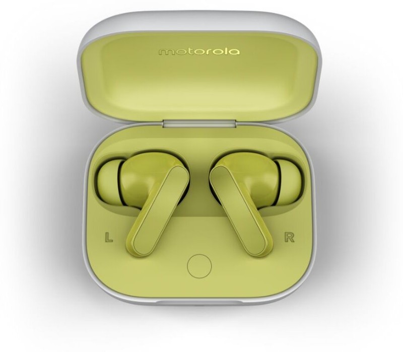 moto buds with Hi-Res Audio, Large 12.4mm driver, 42 hrs playback & IPx4 rating Bluetooth(Kiwi Green, True Wireless)