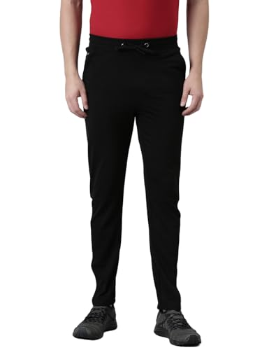 Force NXT Super Combed Cotton Mens Solid Track Pant Black