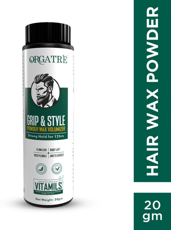 Orgatre Hair Wax With Strong Hold For 12 Hour, Matte Finish Volumizer Strong Hold Hair Volumizer Powder Wax(20 g)