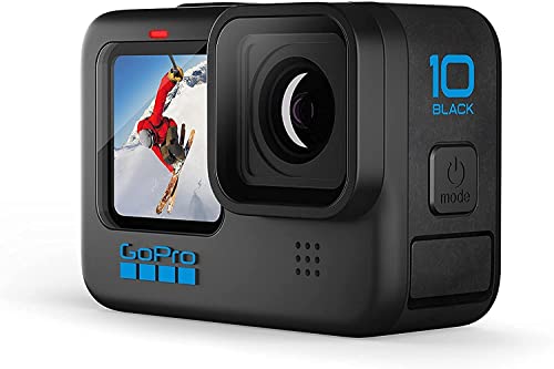 GoPro HERO10 Black – Waterproof Action Camera with Front LCD and Touch Rear Screens, 5.3K60 Ultra HD Video, Optical 1X and Digital 4X 23MP Photos (1 Year INTL Warranty + 1 Year in Warranty)