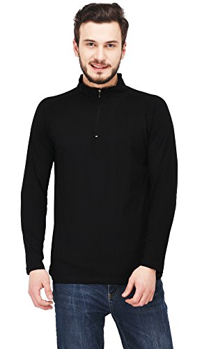 Ap’pulse Men’s 1/4 HiNeck Thumbopen Zipper Navy