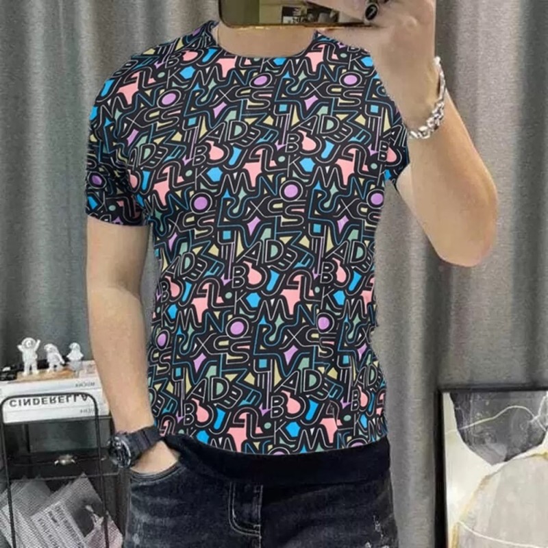 Smartees Printed Men Round Neck Black T-Shirt